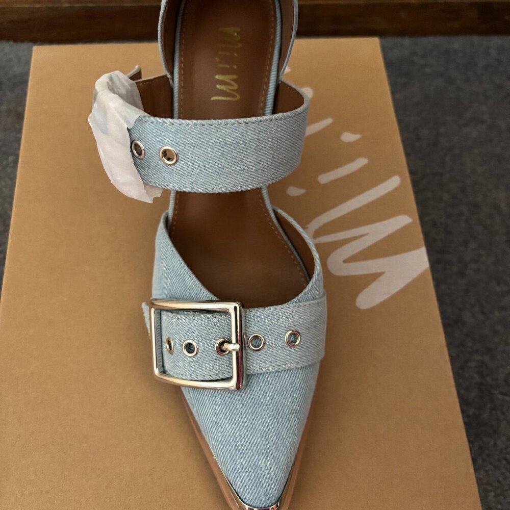 Hendrix Heels, size 7 - Denim Blue